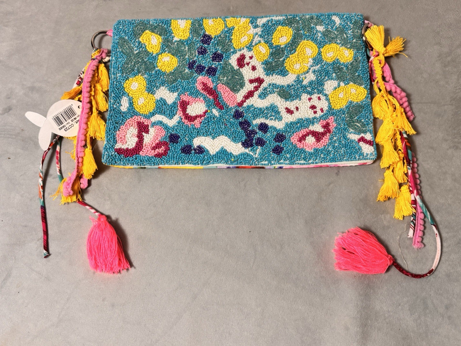 ANTICA SARTORIA LEMONS AND Floral BEADED Clutch NEW WITH TAGS
