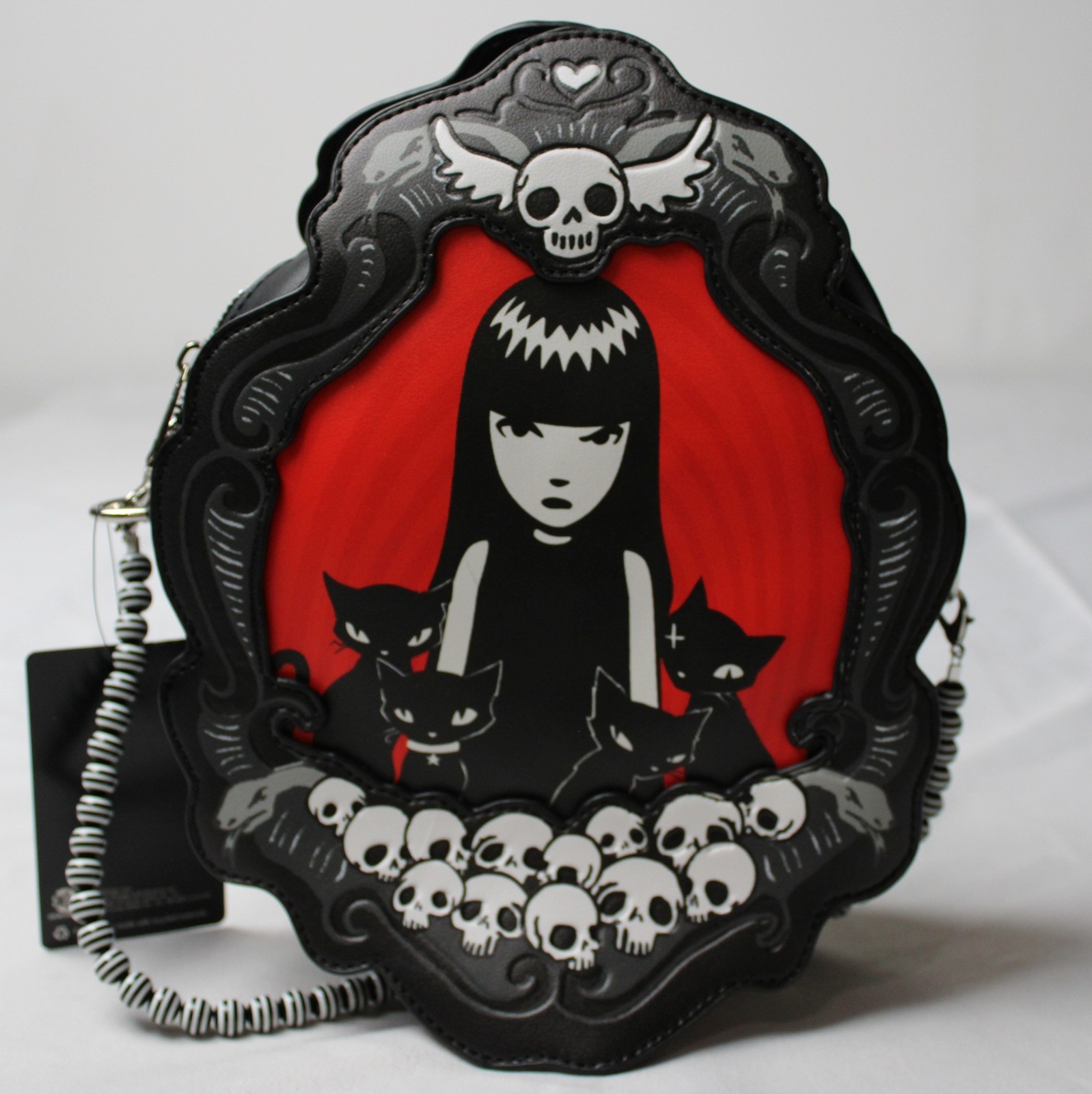 Emily The Strange Women’s Skull & Kitties Cameo Crossbody Bag CL8 Multi One Size