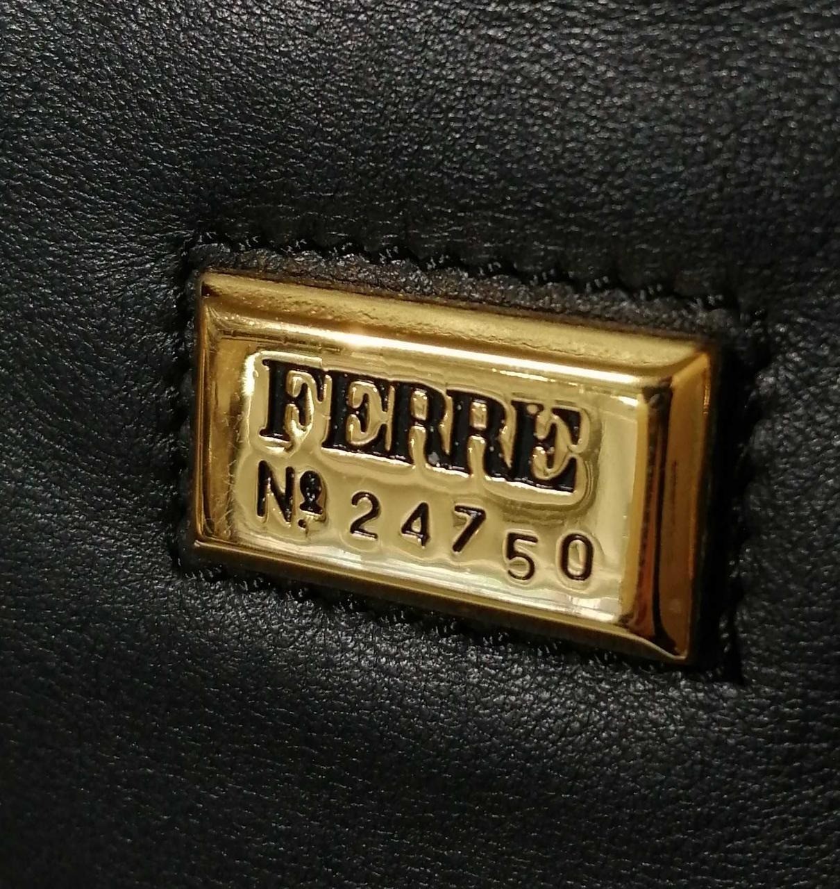 GIANFRANCO FERRE Tote bag Black Leather Women Semi Shoulder bag