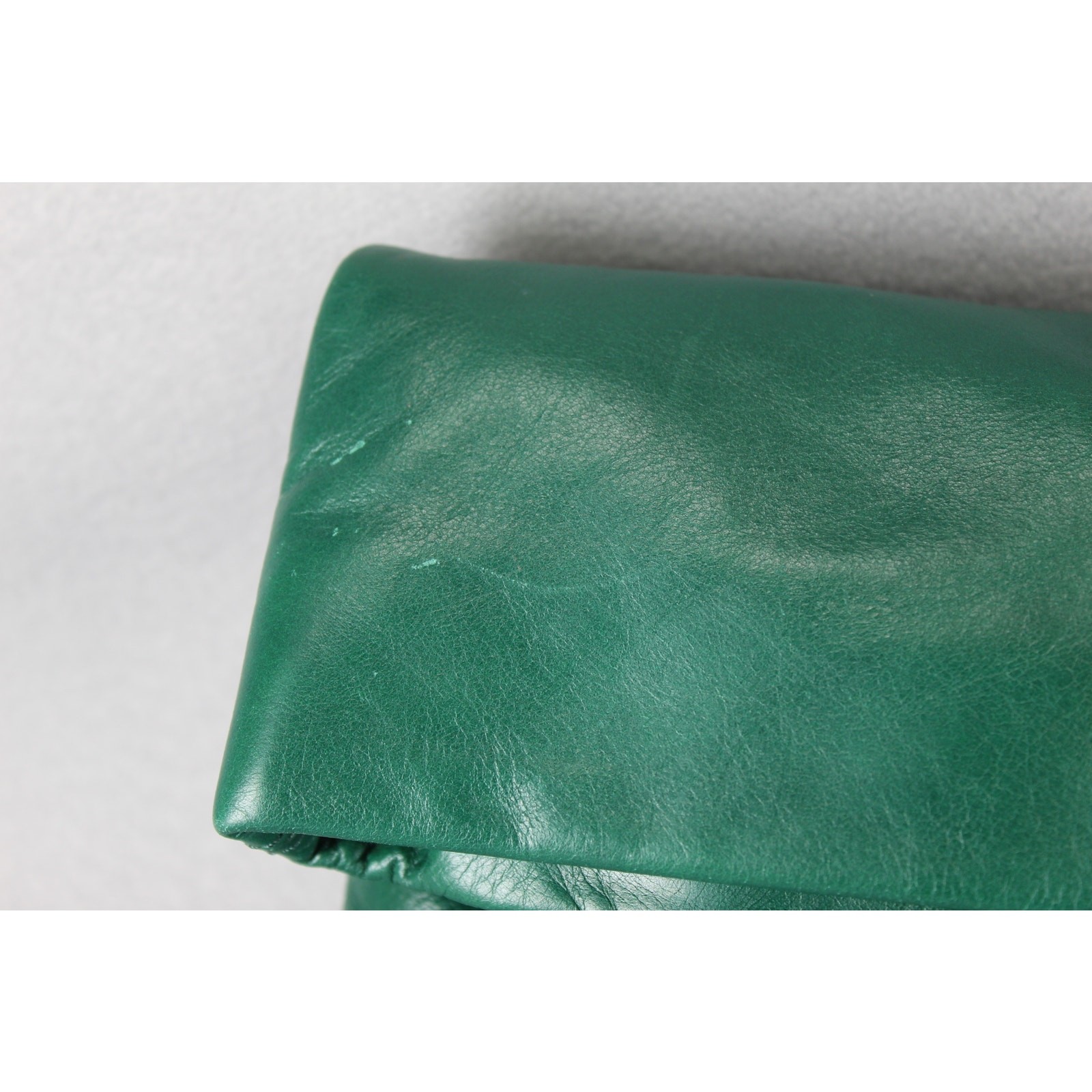 Tory Burch Green Dena Handbag Fold Over Soft Leather Womens