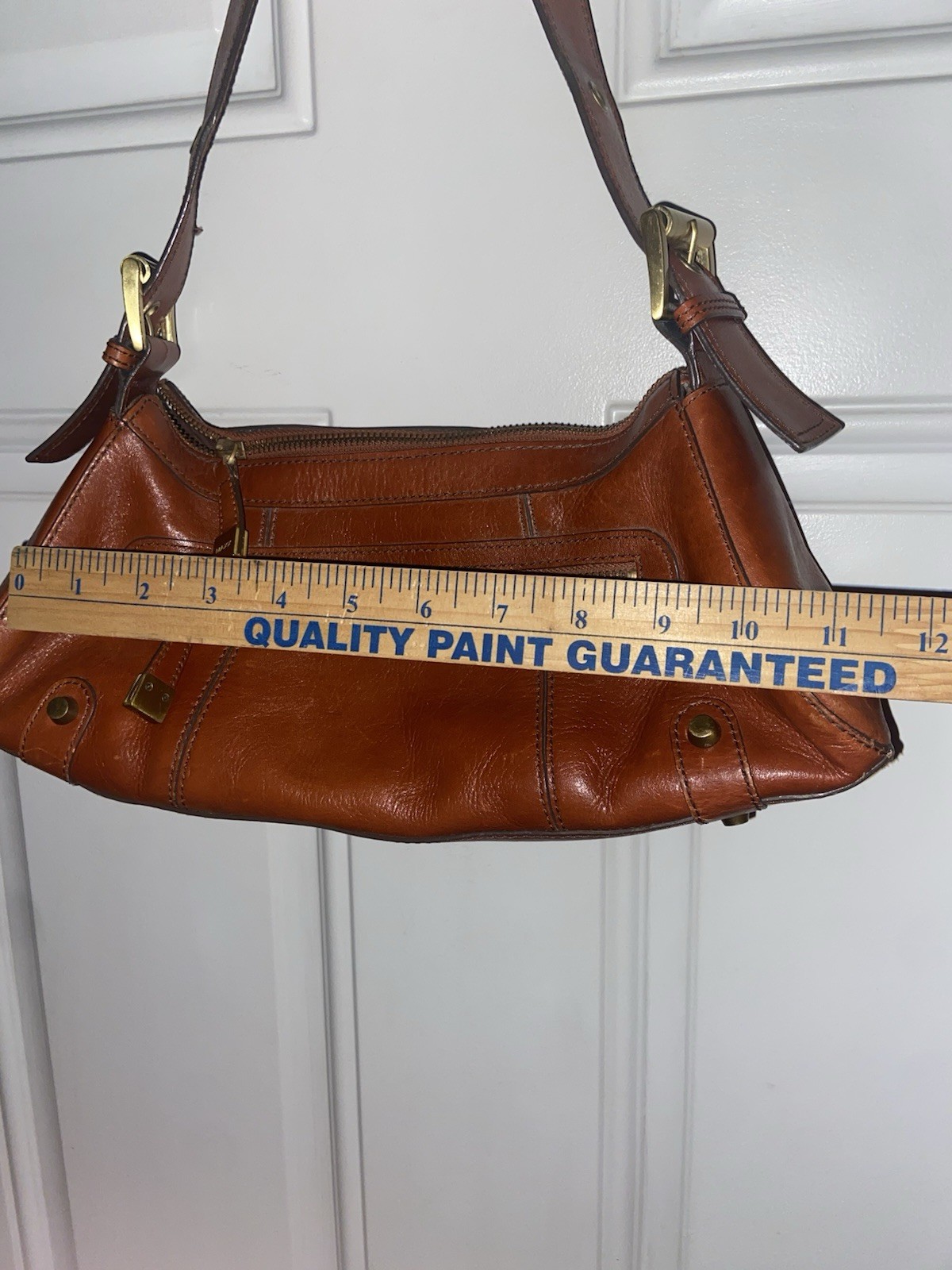 MAXX NEW YORK Brown 100% Leather Satchel Purse Shoulder Bag