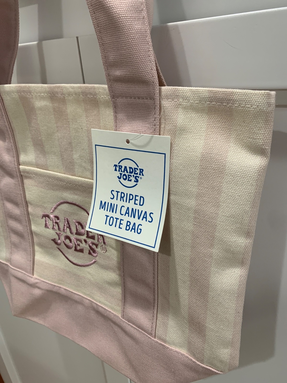 Authentic Trader Joe’s Striped Mini Tote Bag