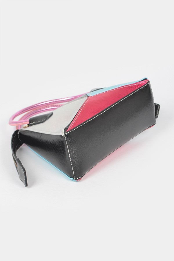 BNWT Metallic Block Color Top Handle Swing Bag Crossbody Clutch Bag