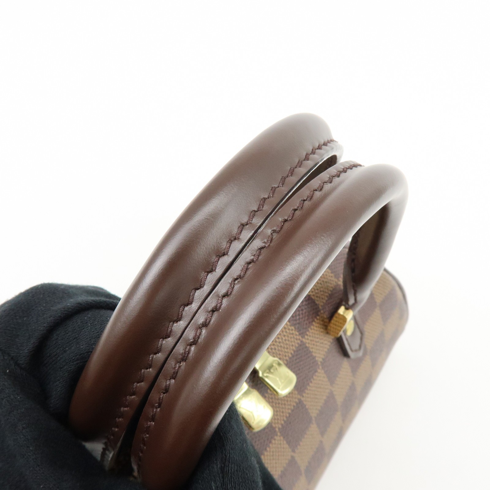 Louis Vuitton Damier Ebene Rivera Mini Hand Bag Brown N41436 Authentic Used F/S
