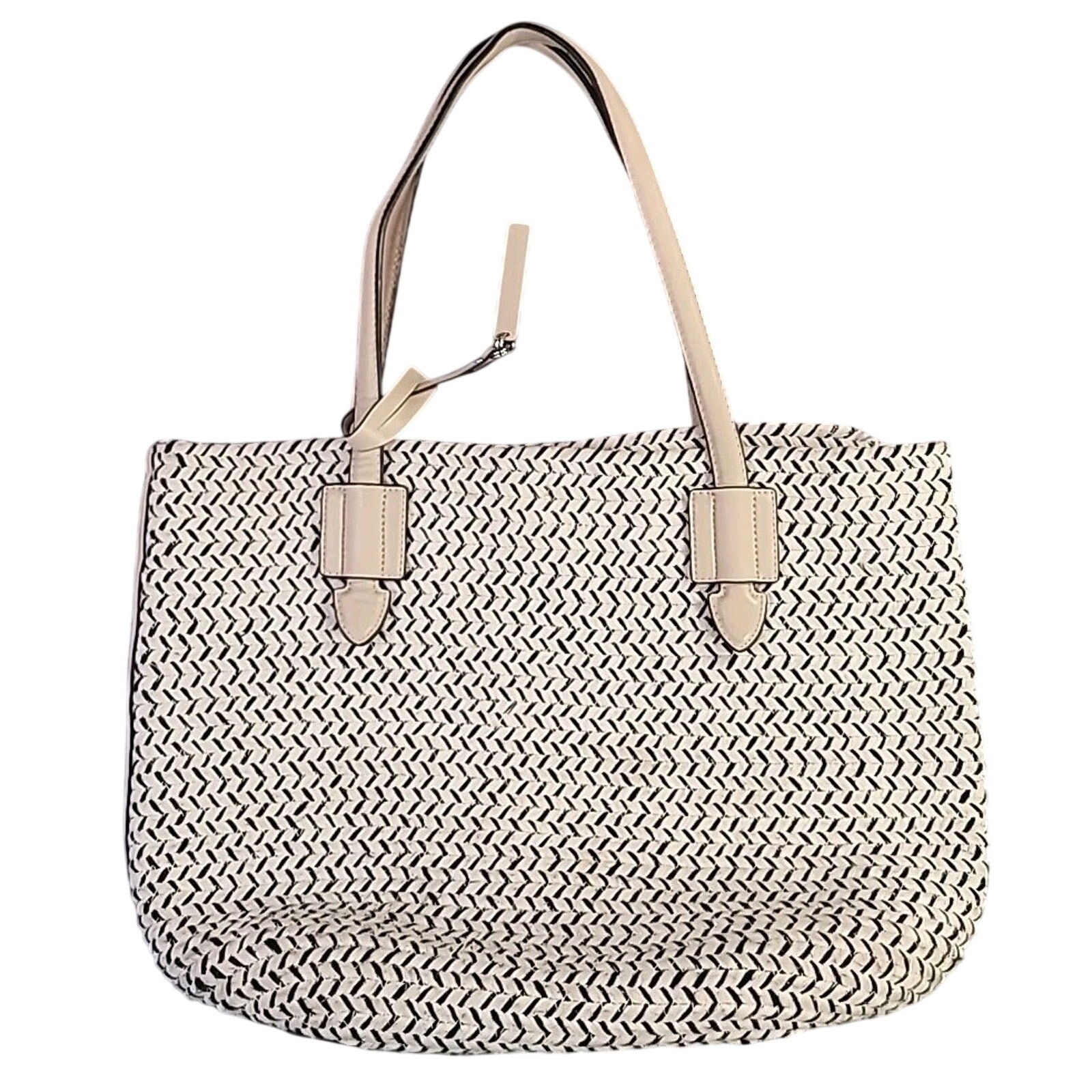 Vince Camuto Corded Tote Bag Natural Black