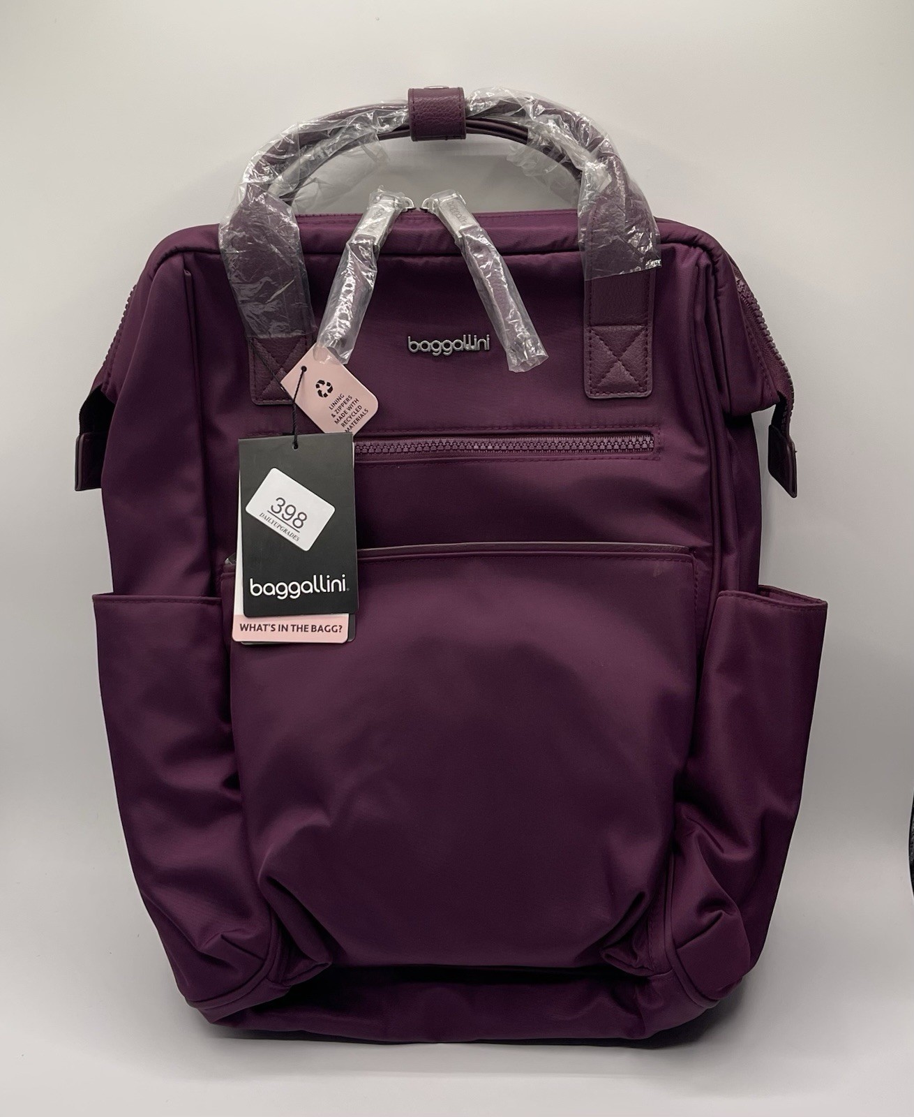 Baggallini Soho Laptop Sleeve Backpack Mulberry Bag Carry On Travel RFID