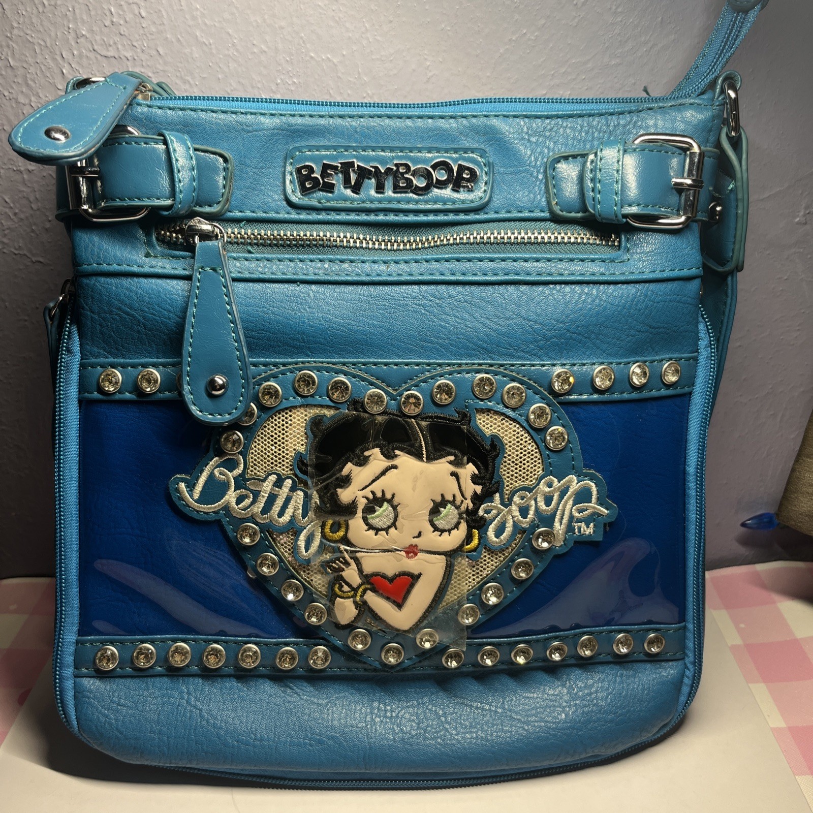 NEW BATTY Boop Women Leather Massenger Crossbody Purse Wallet Shoulder Bag B14Y