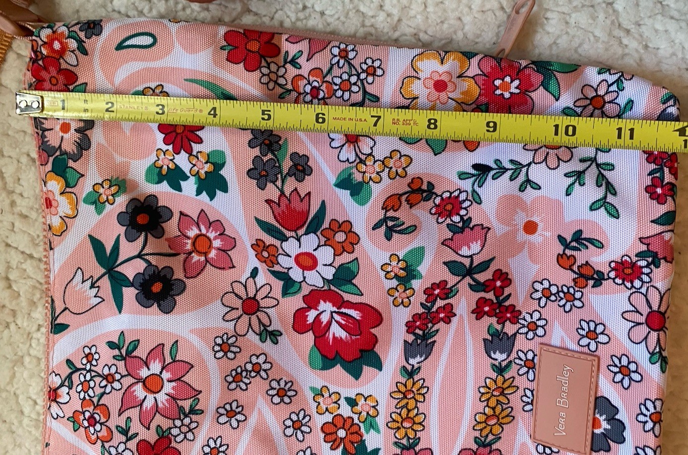Vera Bradley water repellent Pink Crossbody Bag Hipster Pocketbook Cottagecore