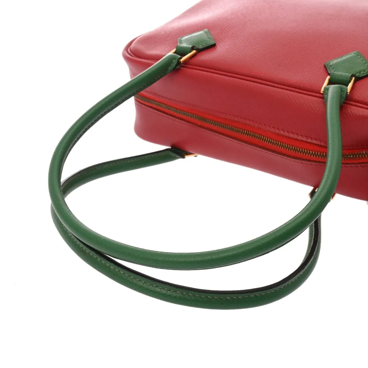 Hermes Plume 20 682843 Handbag Courchevel Leather Rouge Vif #WB1016
