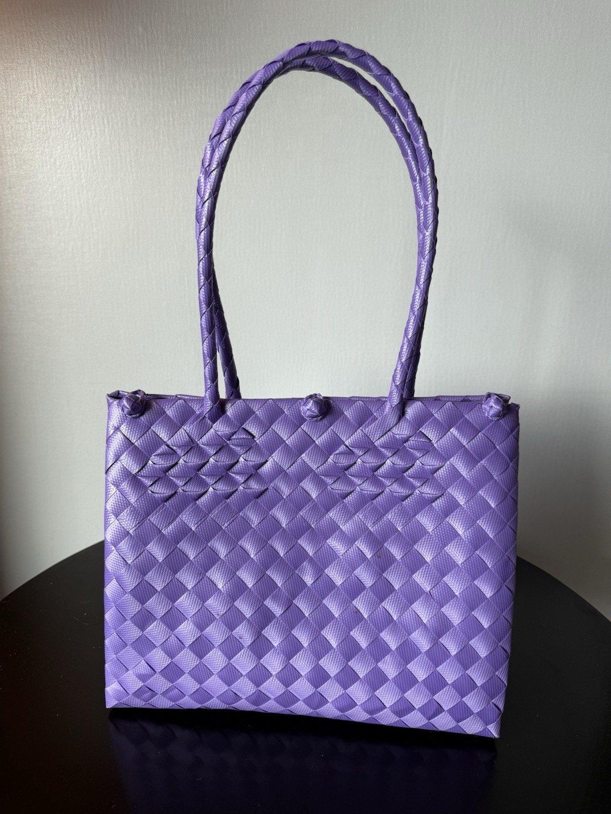 Bayong Bags Plastic Purple Small Philippines Shopping Beach Modern Purse