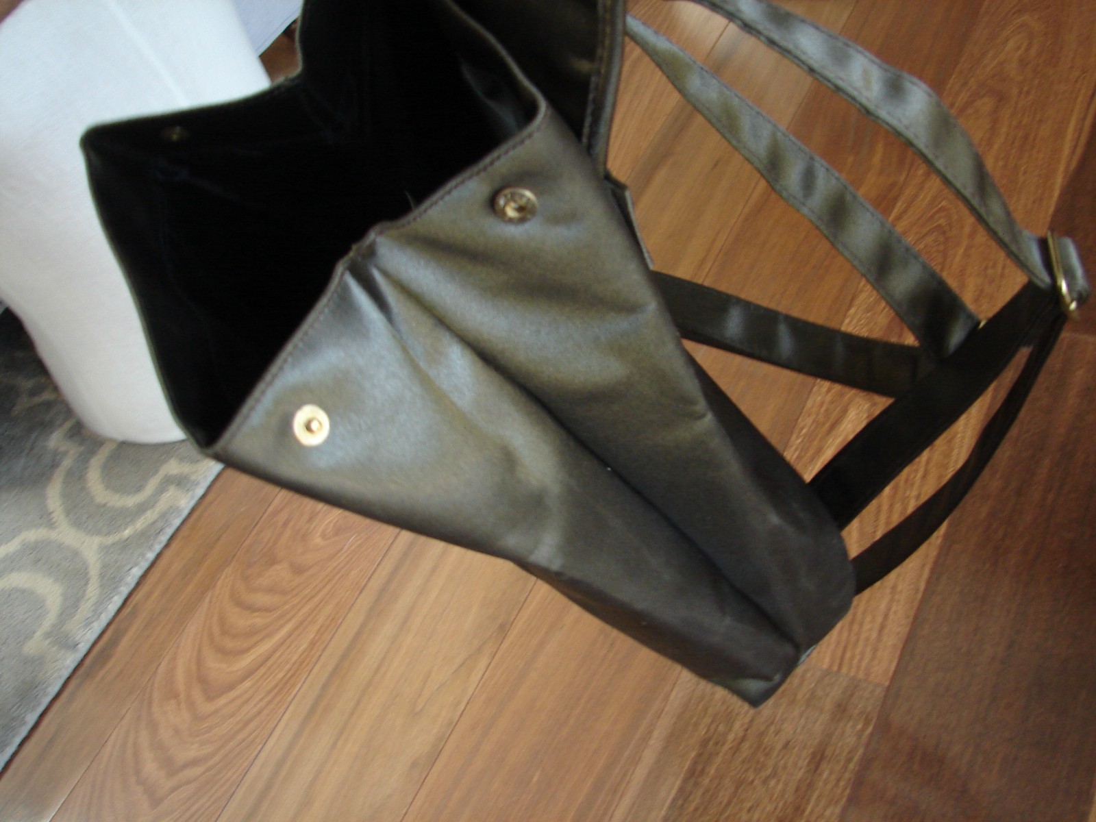 Harrods Shinny Satin Gold/Brown Backpack New