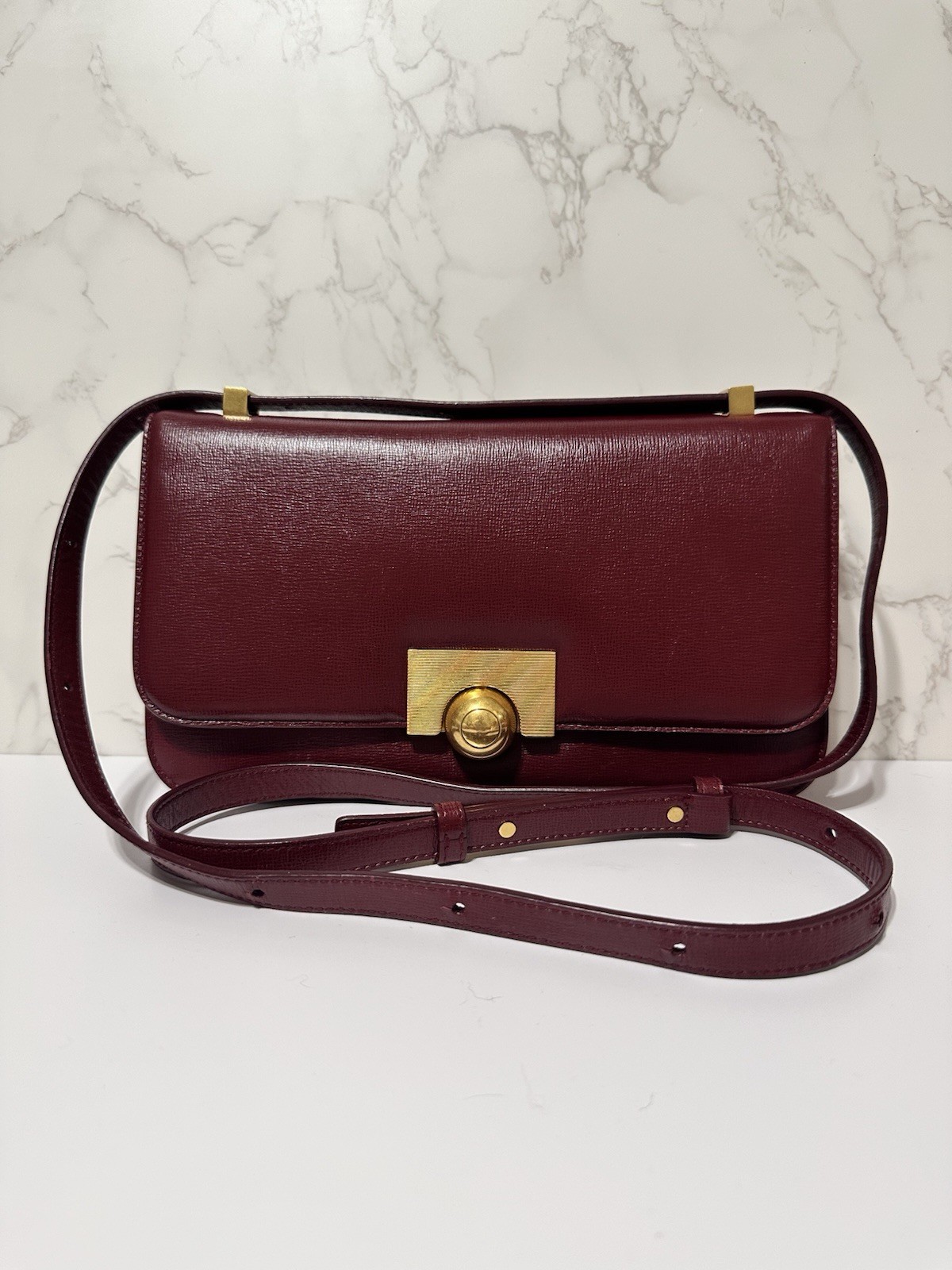 Bottega Veneta BV Classic Bag Burgundy Stamped Leather Calfskin Medium