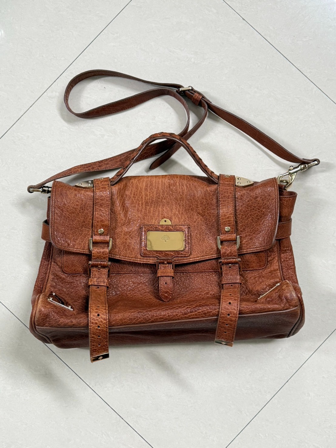 Mulberry Alexa Travel Day Bag in Oak Leather