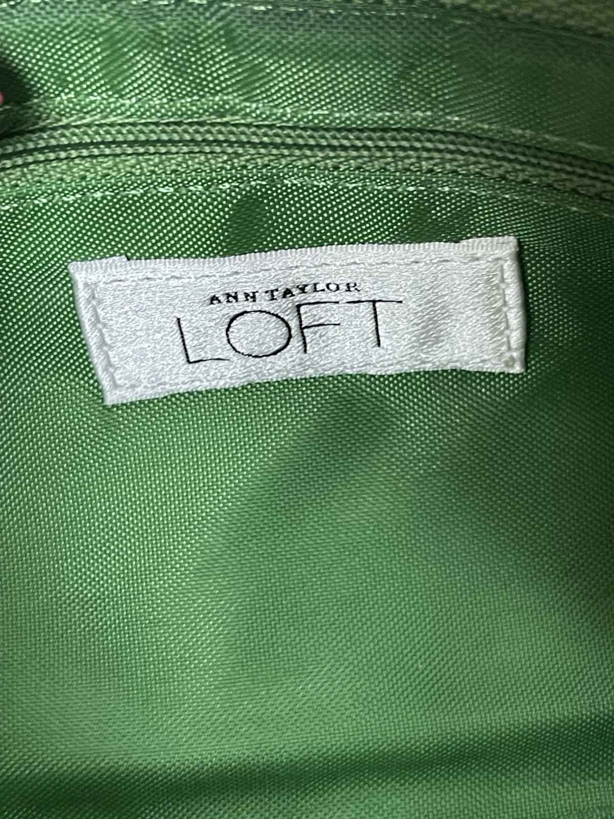LOFT Kelly Green & Pink Plaid Clutch Bag Wristlet Classic Preppy Spring Summer