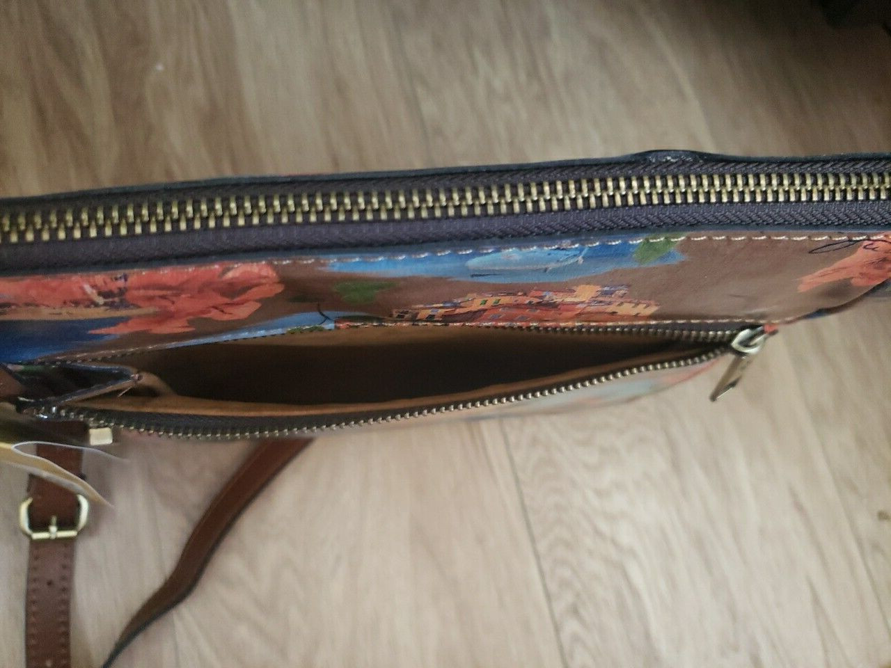 Patricia Nash Amerie Leather Crossbody Bag French Riviera NWT Dust Bag