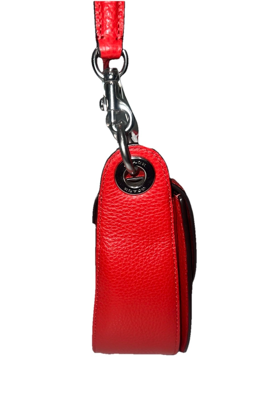 COACH Kleo Pebble Leather Shoulder Bag in Bright Poppy Red C5685