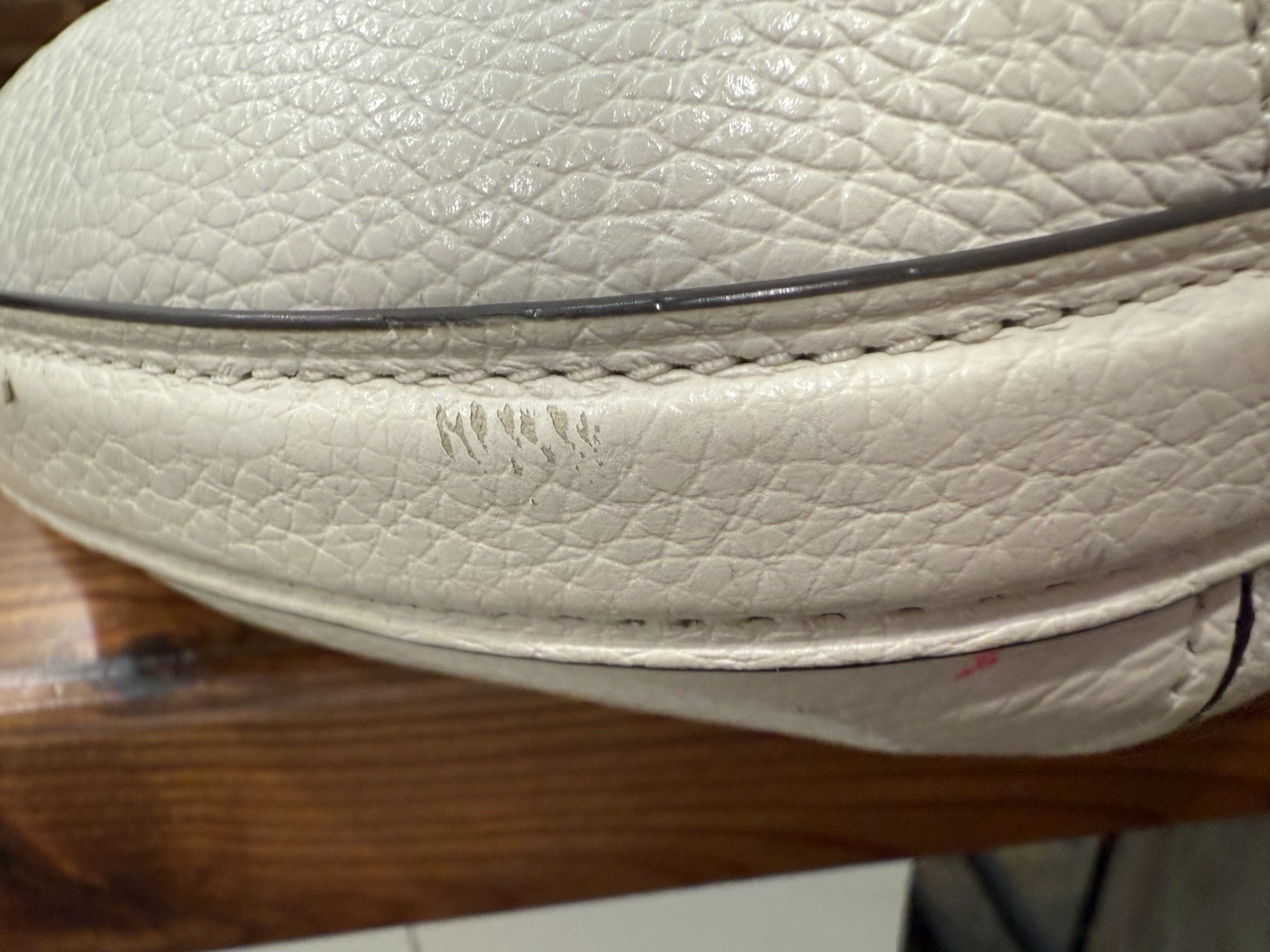 Coach Amber Hobo Off White Leather Bag F48635 No Leather Hang Tag