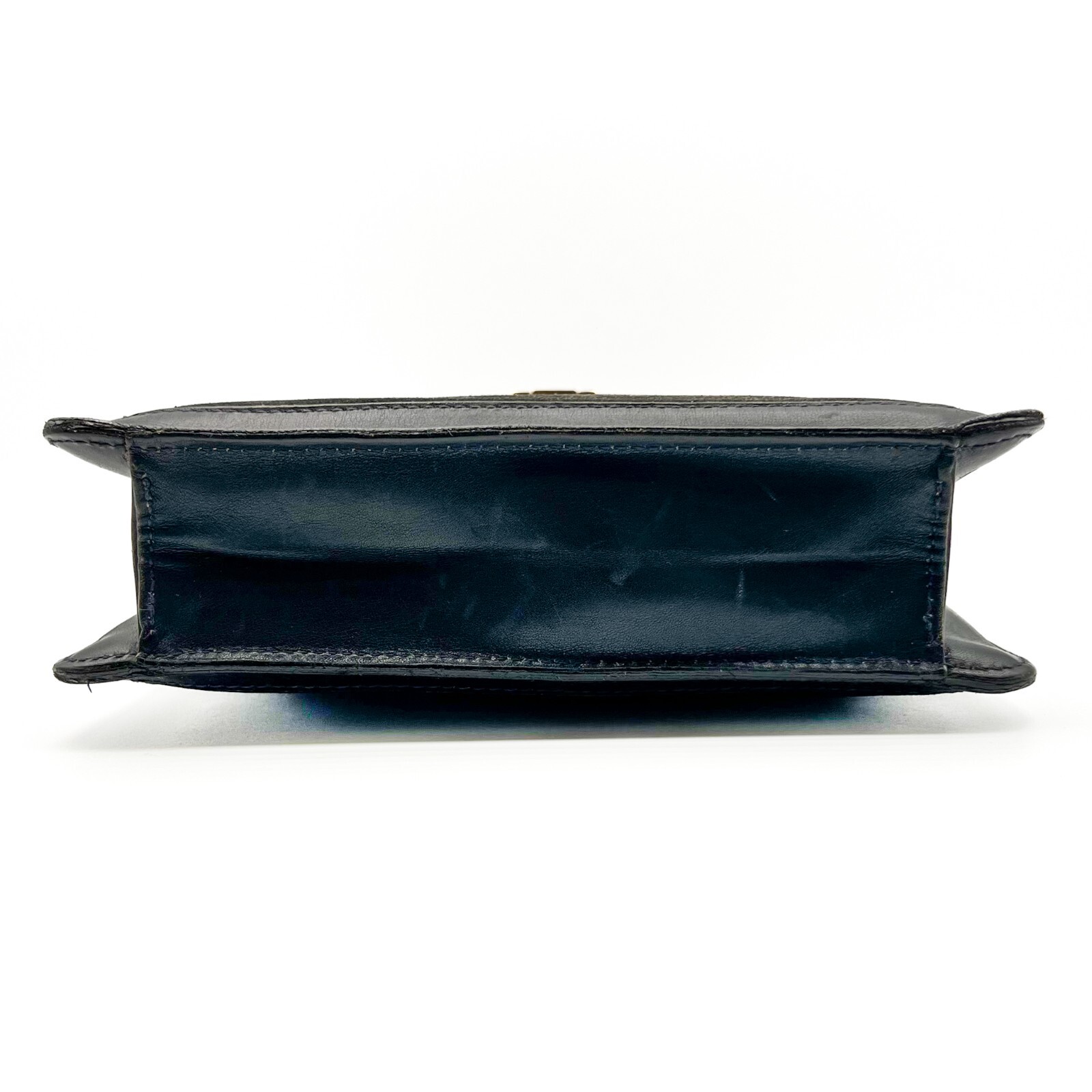 Vintage Gucci Sherry Line Suede Leather Shoulder Bag Navy Blue Authentic