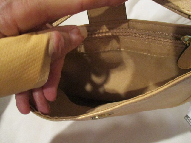TIME and TRUE Valeria Tan Shoulder Bag Adjustable 35″ Strap 2 Zippered Pockets