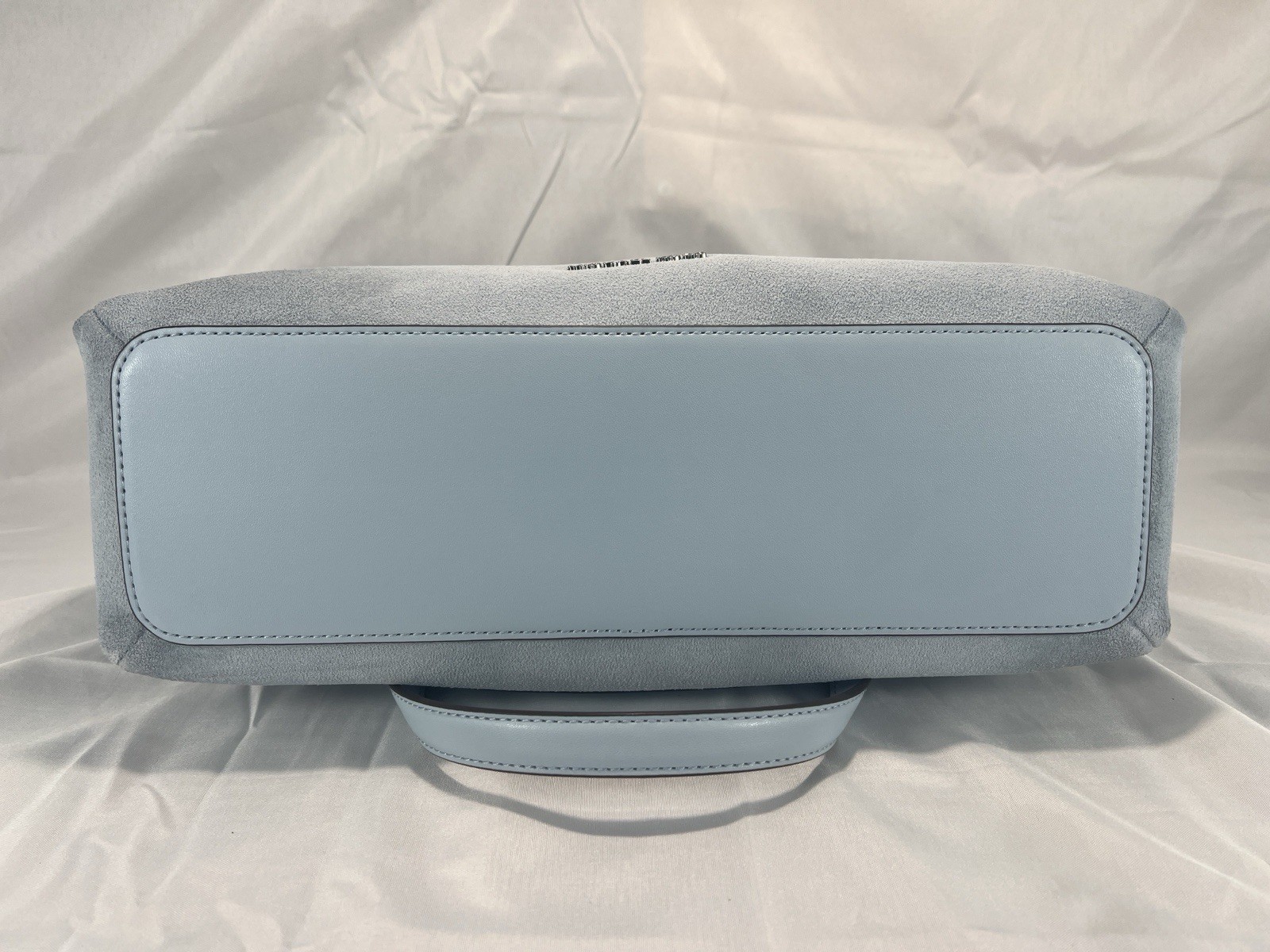 Michael Kors Cecily Medium Pale Ocean Suede Shoulder Bag & Wallet Set EUC
