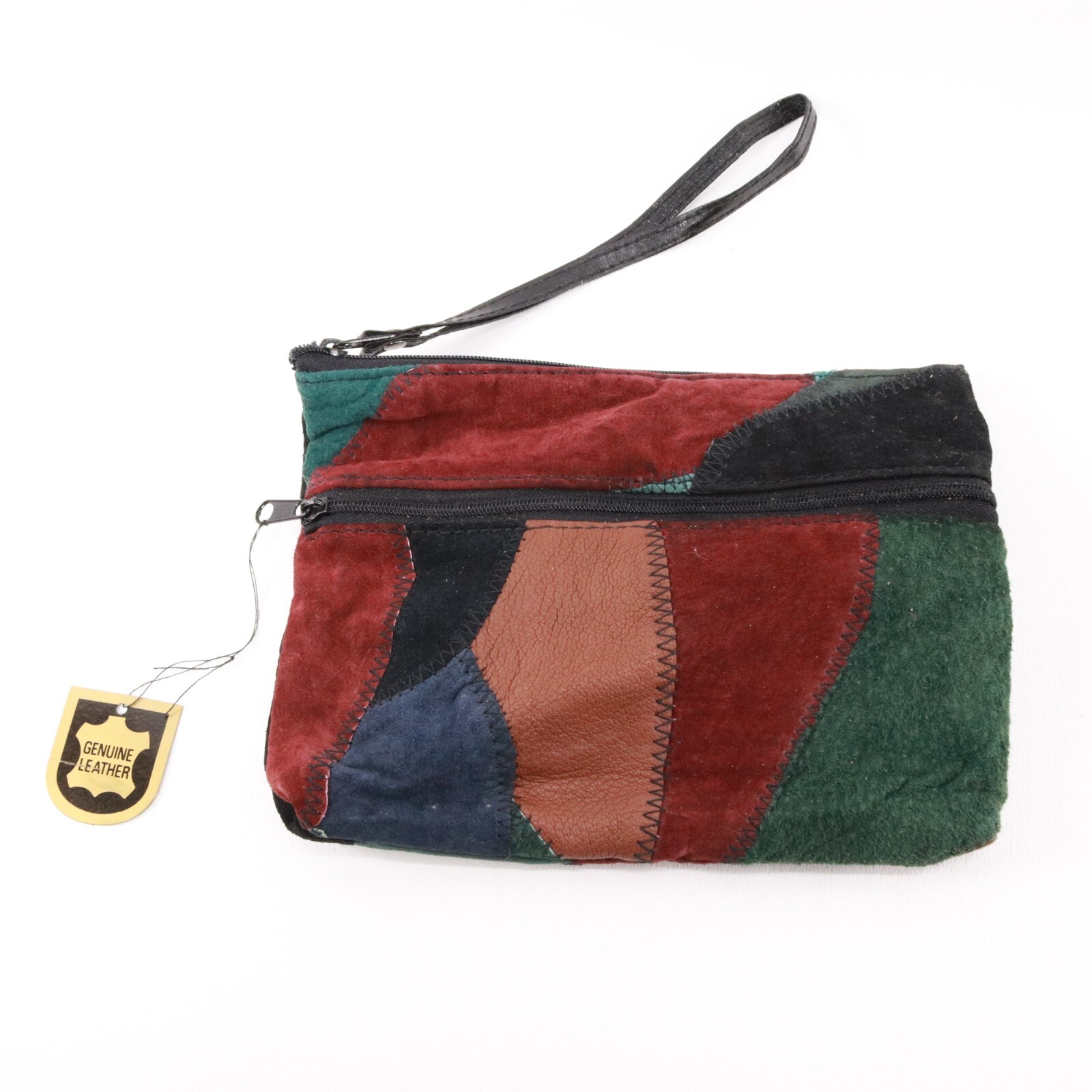 Mac Swed Leather Handbag Women Mini Multicolor Suede Patch Purse Clutch Bag