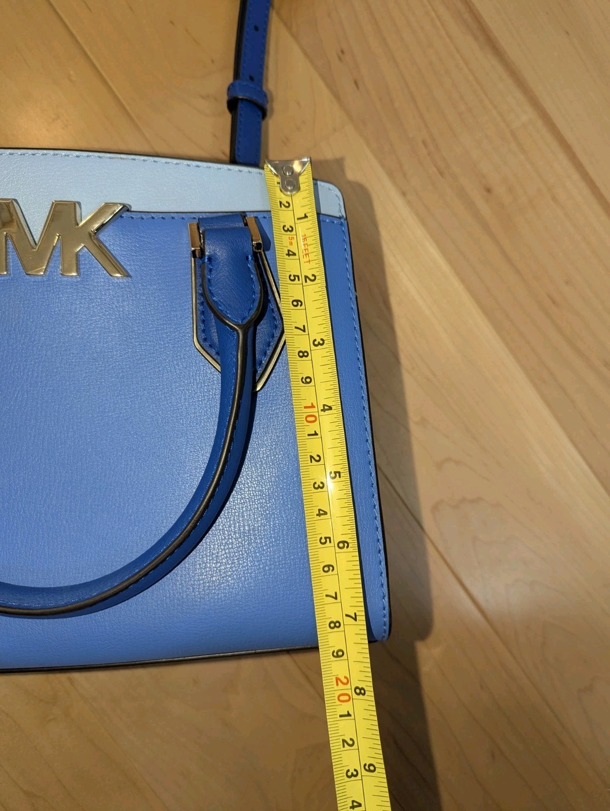 Michael Kors Mott Messenger Crossbody Leather Bag in Blue 35T0GOXM2T