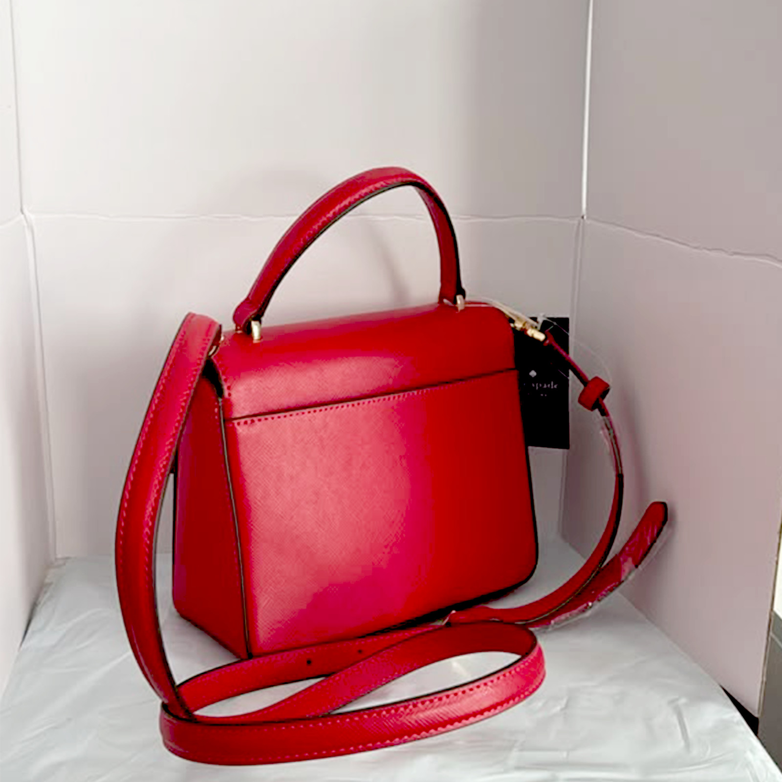 Kate Spade Reegan Top Handle Crossbody Bag Red Leather Satchel NWT MSRP $429