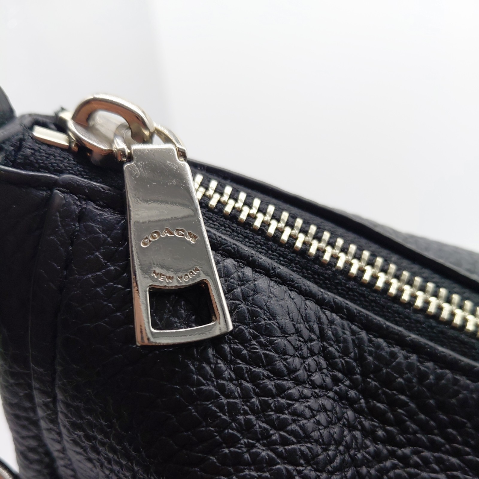 Coach Elle Black Pebbled Leather Hobo Shoulder Bag F31399