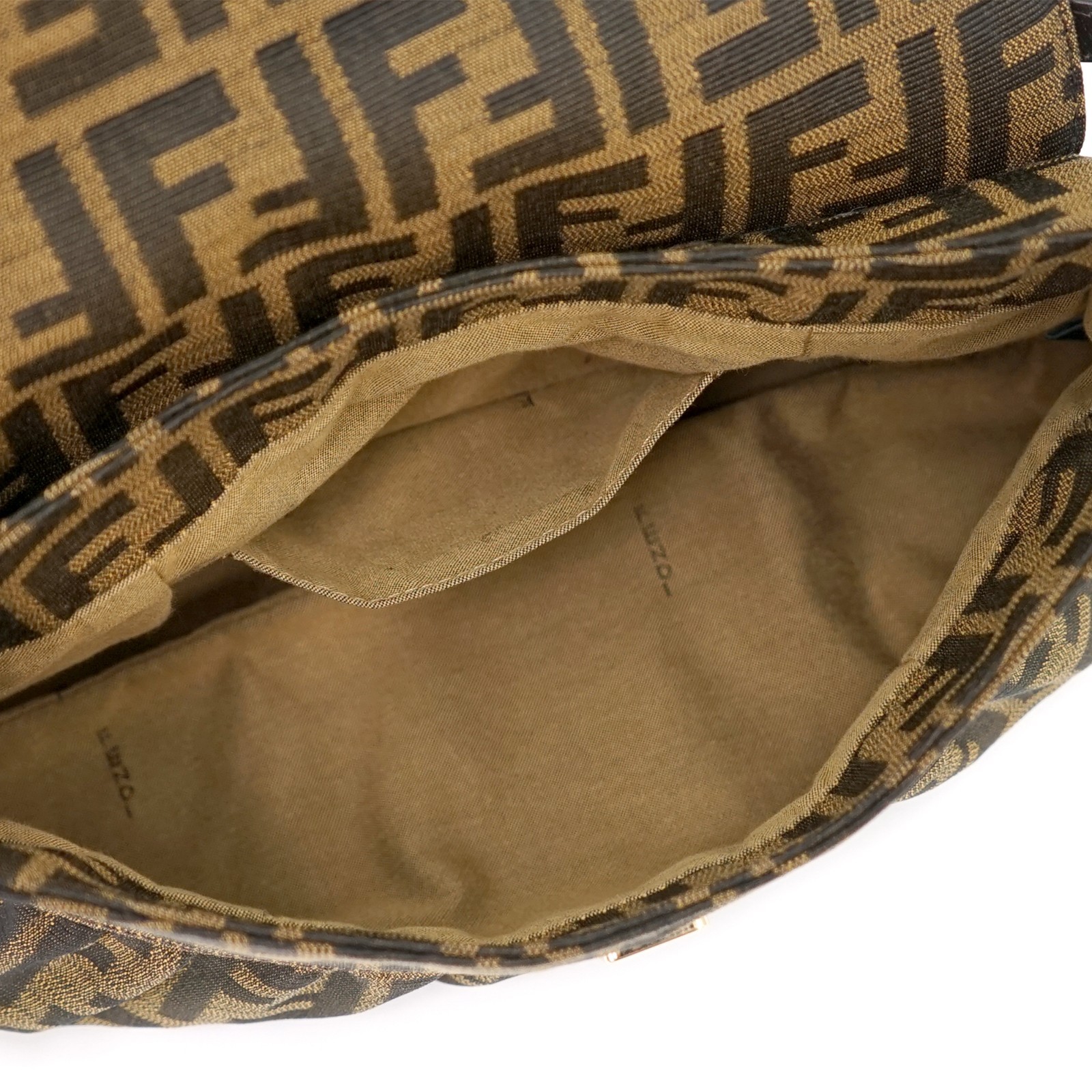 FENDI Chef Zucca Hobo Shoulder Bag Canvas Black Brown CA1978372 #4596