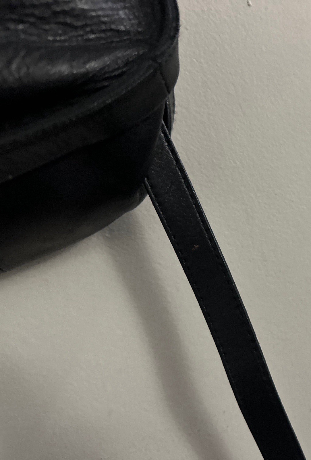 Madewell leather black crossbody bag preppy chic minimalist classic work boho S