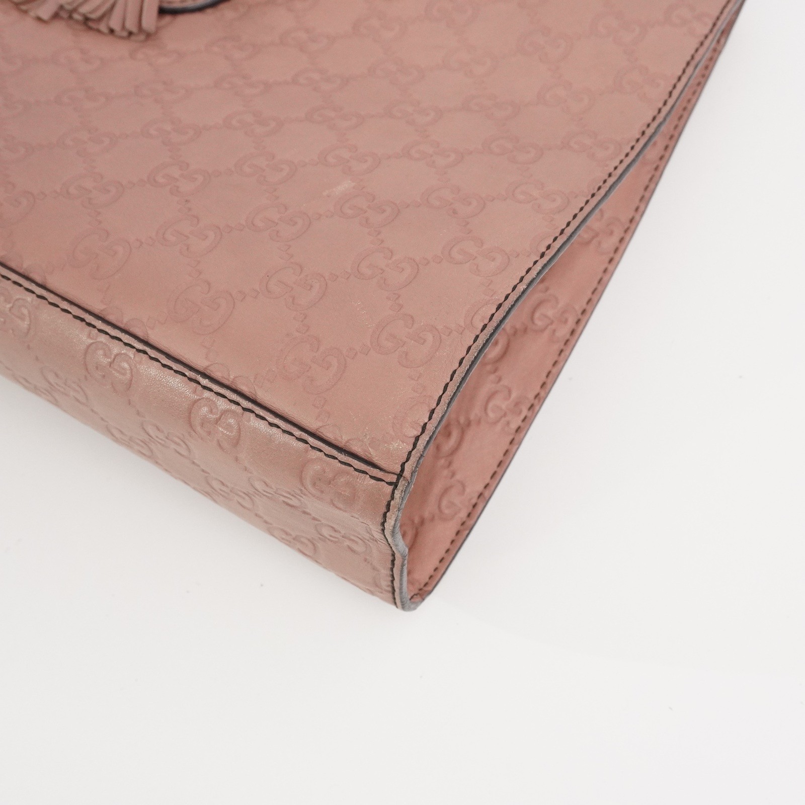 GUCCI Guccissima Horsebit Emily 295403 Chain Shoulder Bag 527066 Auth #53621A