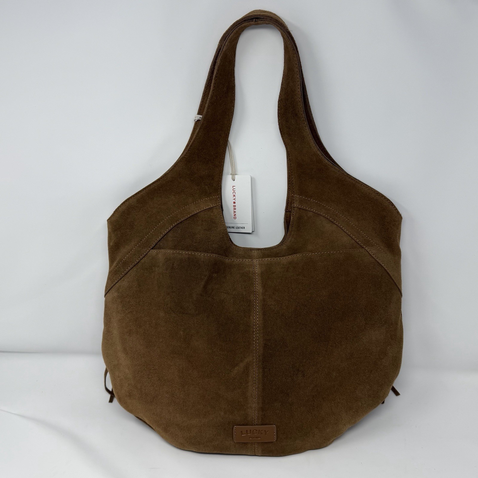 Viral Lucky Brand Genuine Leather Fringe Bag Honey Tan Suede Boho Western NWT
