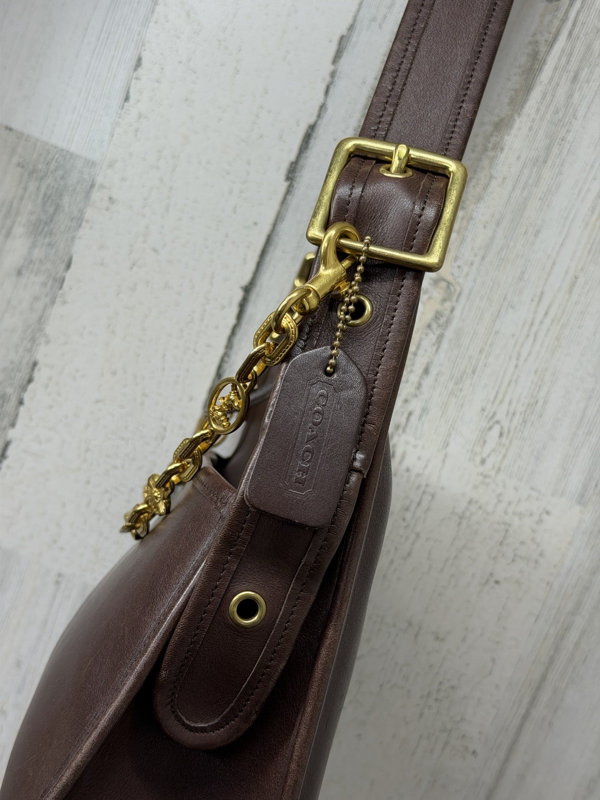 Coach 9966 Vintage Leather Legacy Zip Bag Mahogany Brown 90’s