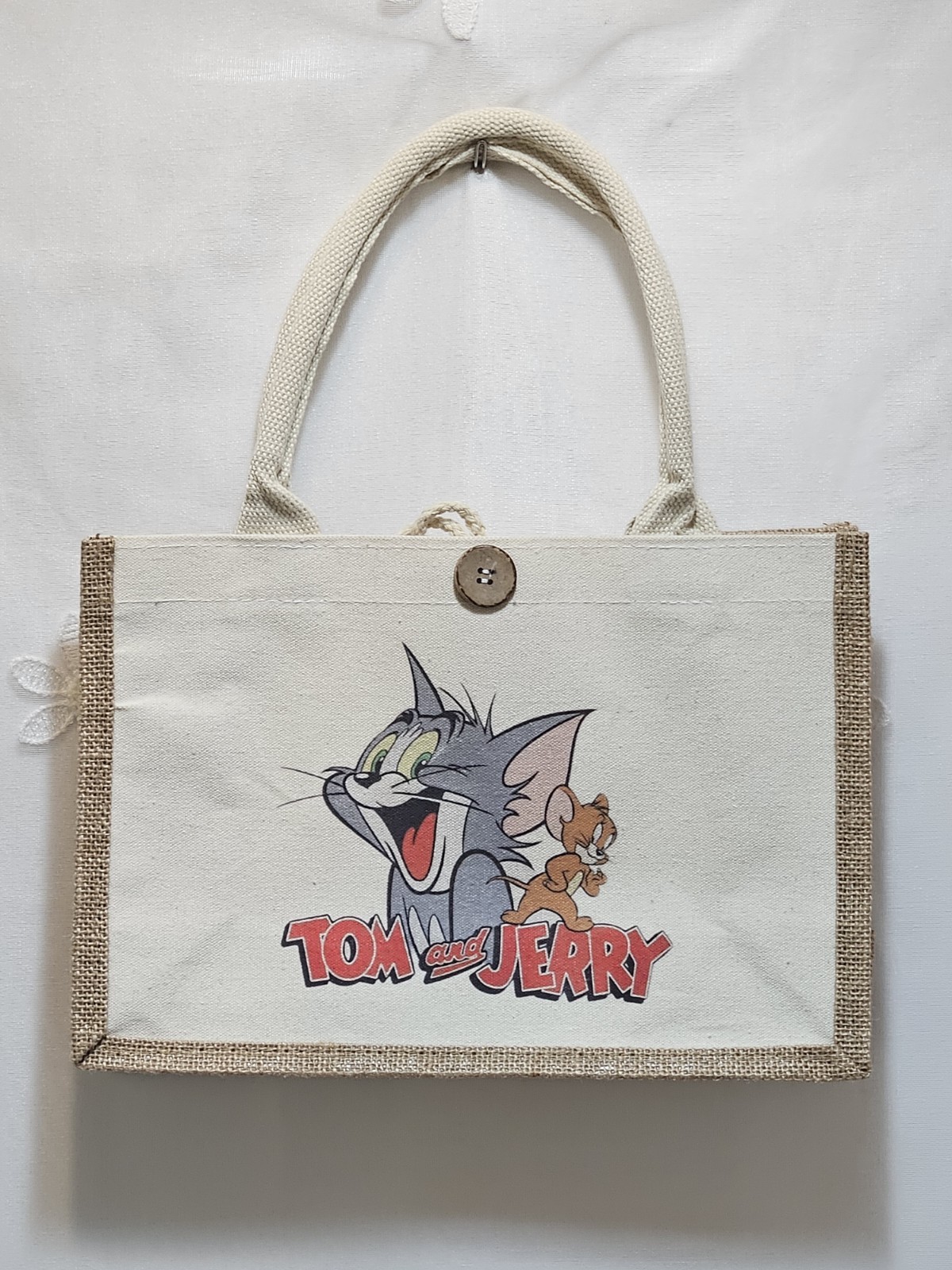 Tom And Jerry Tote Bag Canvas Lightweight 12.5X9in Retro Classic Television