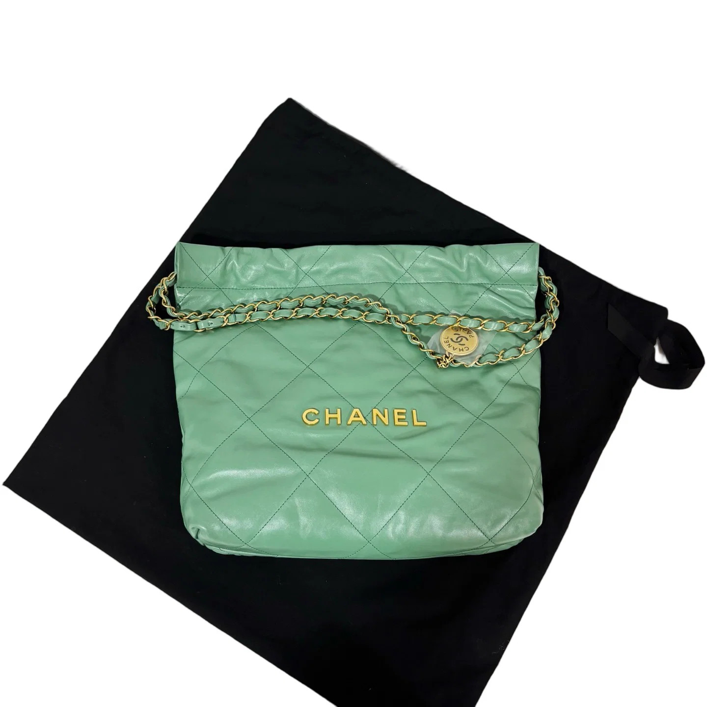 Chanel Quilted Small 22 Green Glazed Calfskin (vv071826a6r)