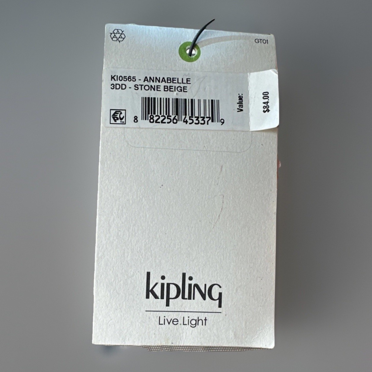 New With Tag KIPLING ANNABELLE Shoulder Crossbody Bag KI0565 -Stone Beige Monkey