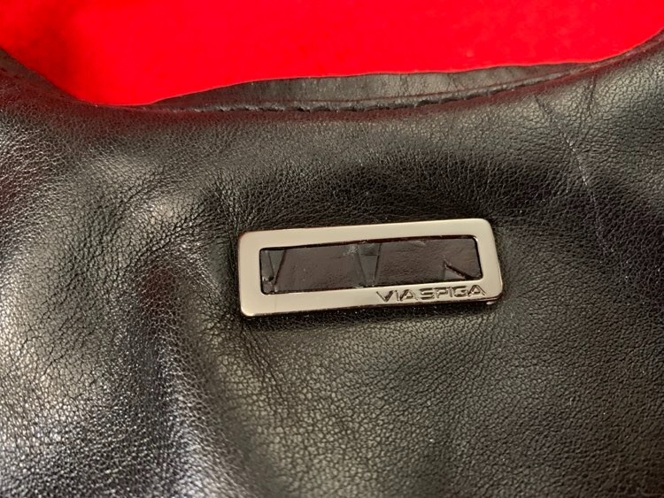 EUC Via Spiga Black Leather Shoulder Bag