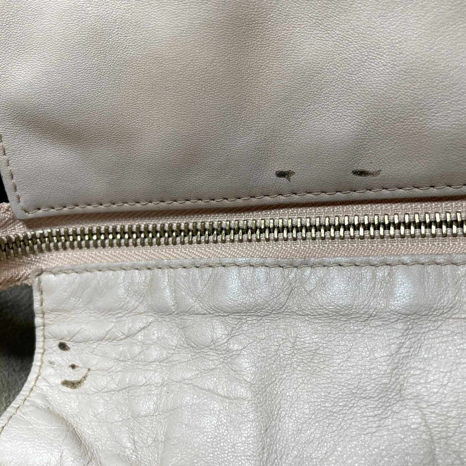 CELINE Horizontal Cabas Tote Bag Black Light Pink Bicolor Leather Authentic