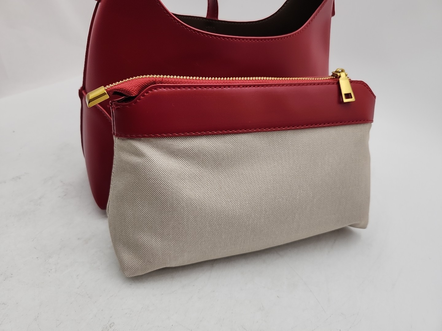 NEW Anthropologie Melie Blanco Shoulder Bag Red/Gold-Tone Hardware