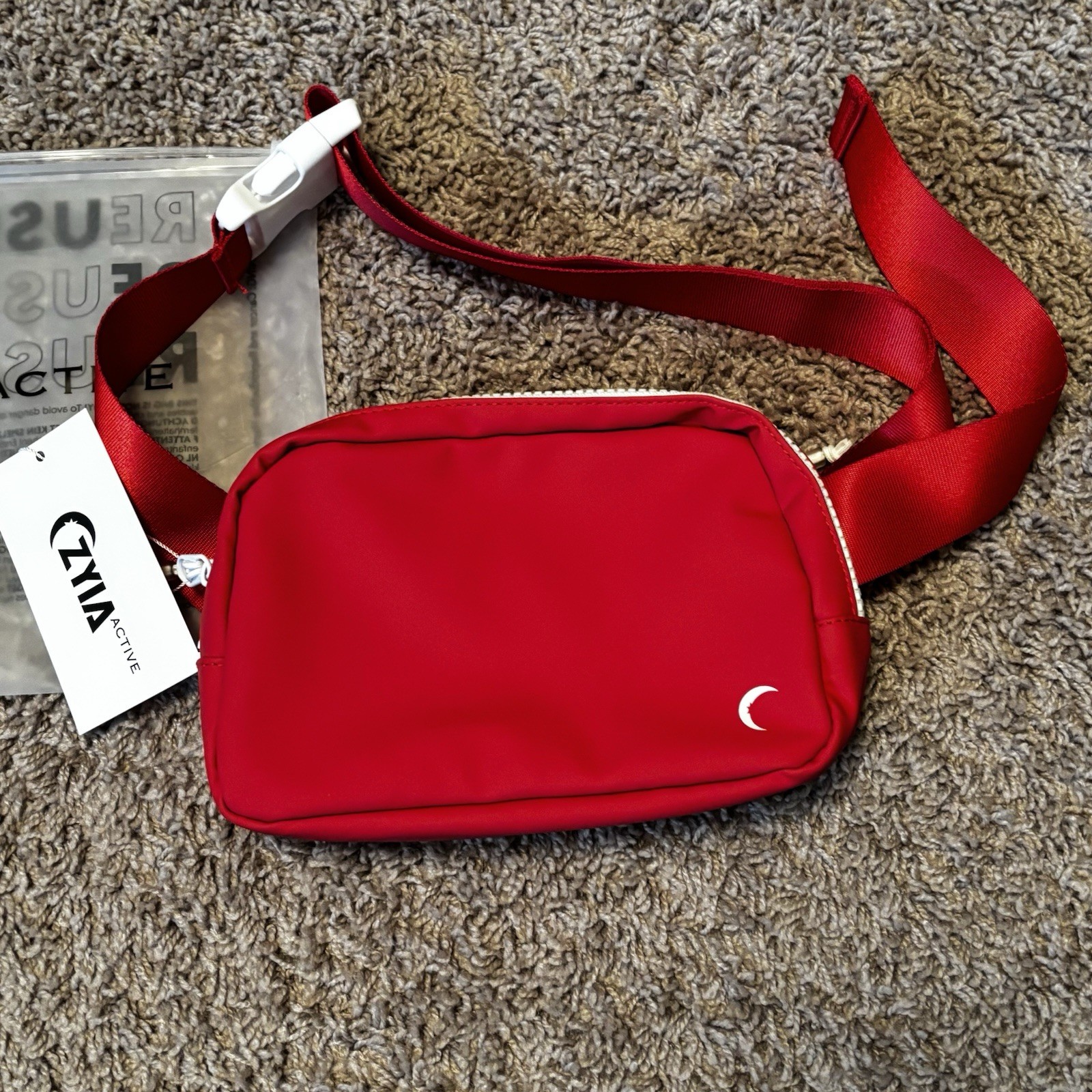 Zyia Active Chili Red Crossbody Bag, NWT, original packaging