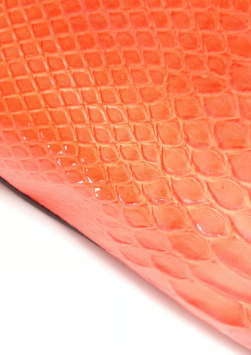 Michael Kors Flame Orange Snake Emossed Tote/Crossbody