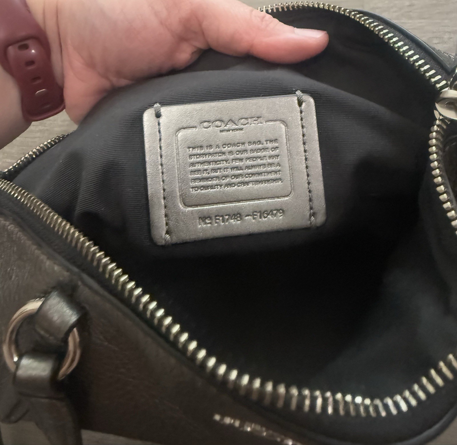 Coach Small Kelsey Pebbled Leather Satchel Metallic Crossbody