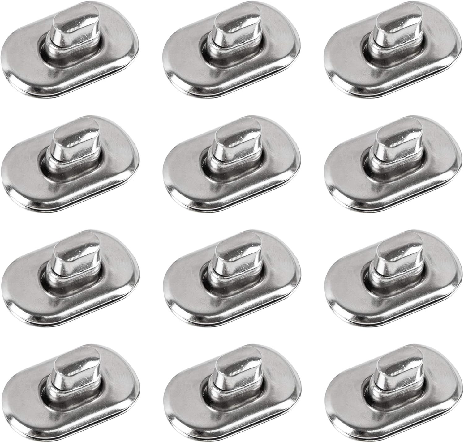 , 12 Pack Silver Turn Lock Clasp Hardware Purse Closure Latches Handbag Twist Fa