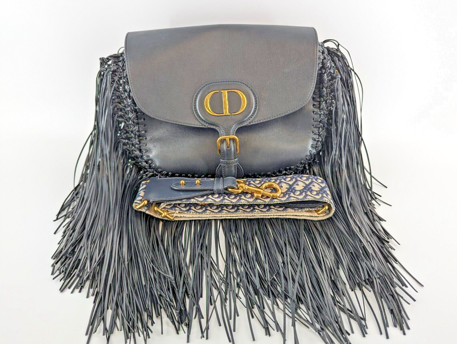 Christian Dior Bobby bag Fringe (black) Calfskin Leather