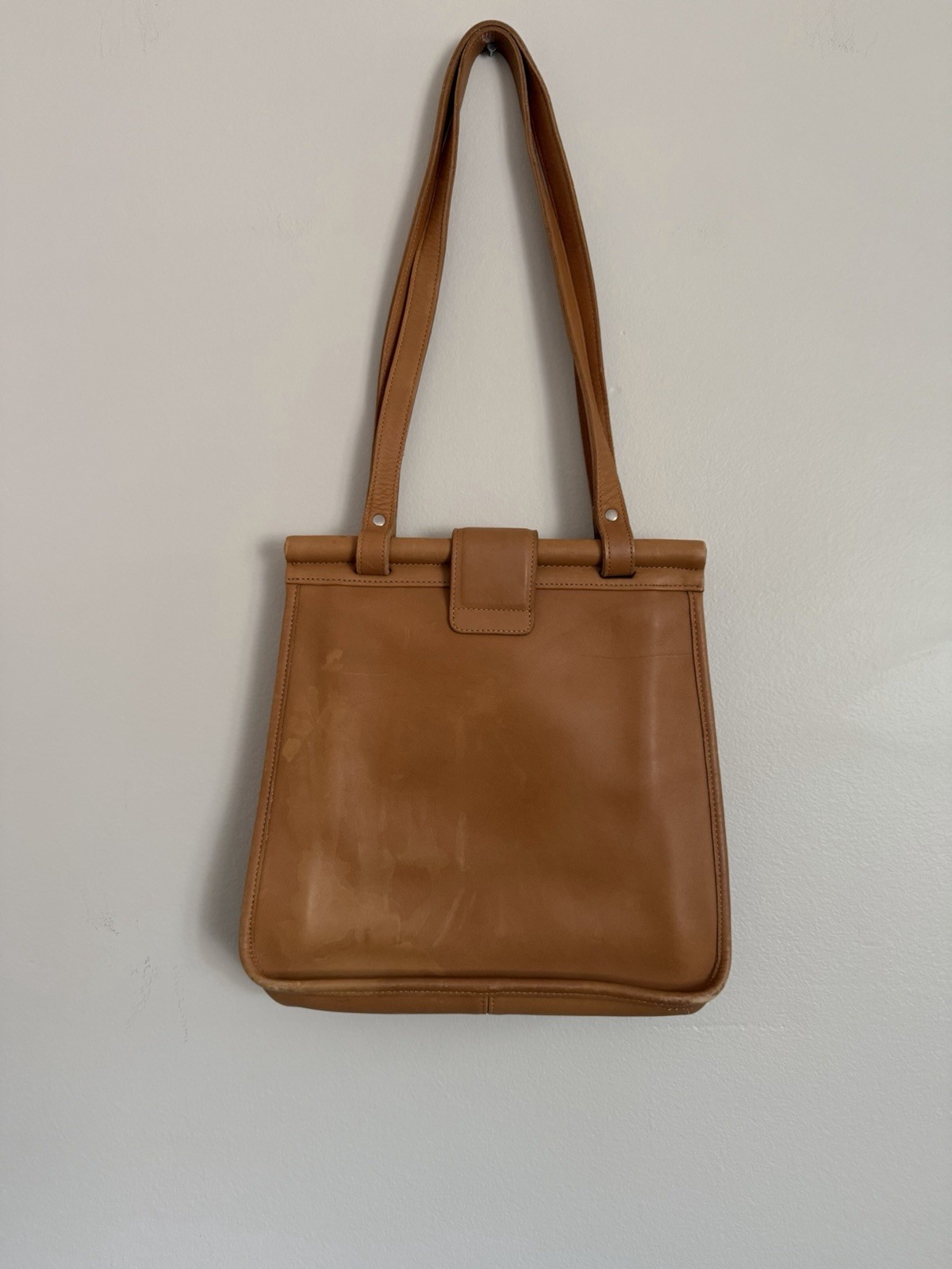 Vintage Coach Weston Shopper Shoulder Bag Brown Tan Leather Style 9021