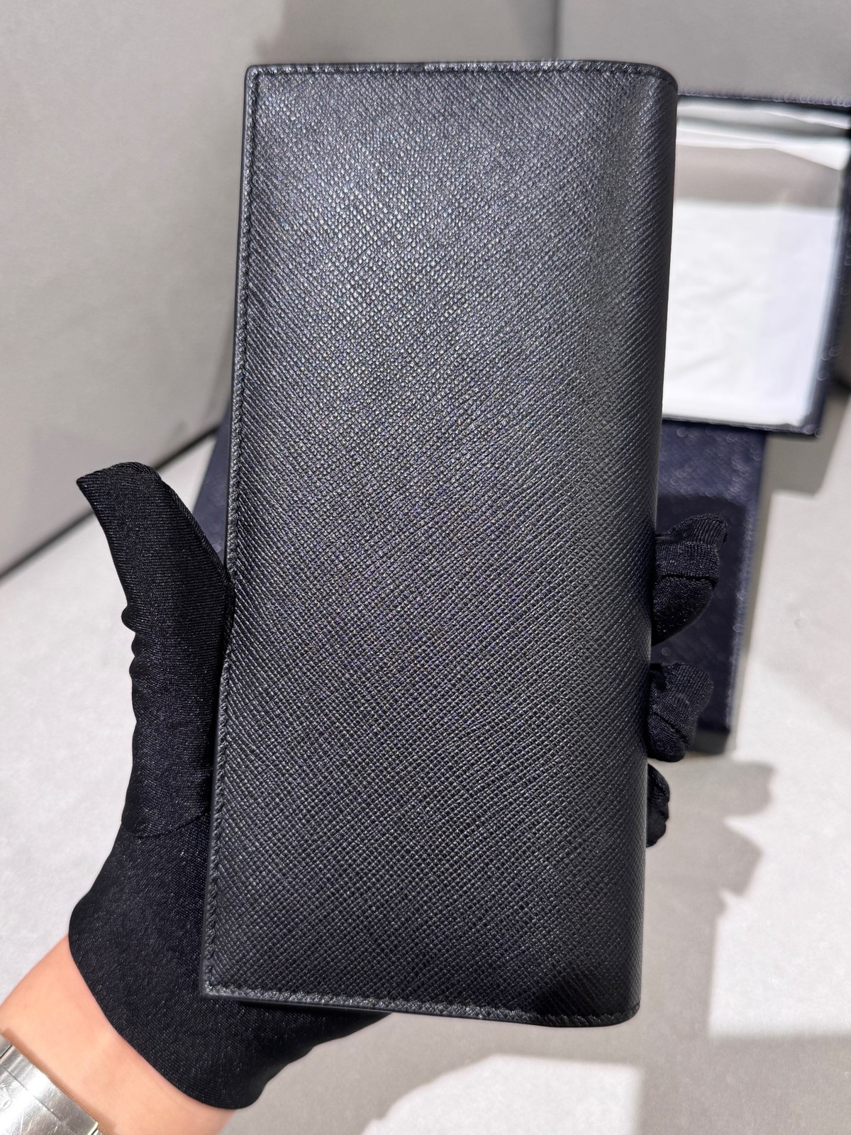 Prada Pre-Owned Authentic Long Wallet Black 2M0836-QME-F0216