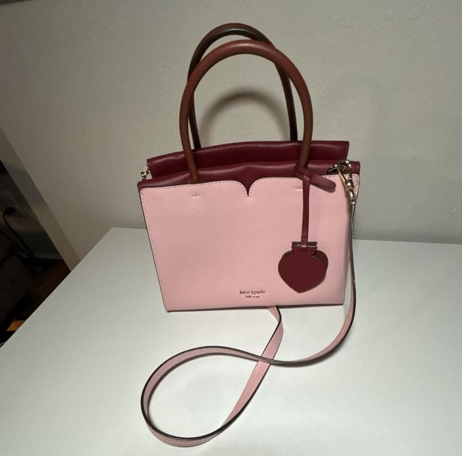 Kate Spade New York Spencer Leather Satchel Bag, Tutu Pink – med