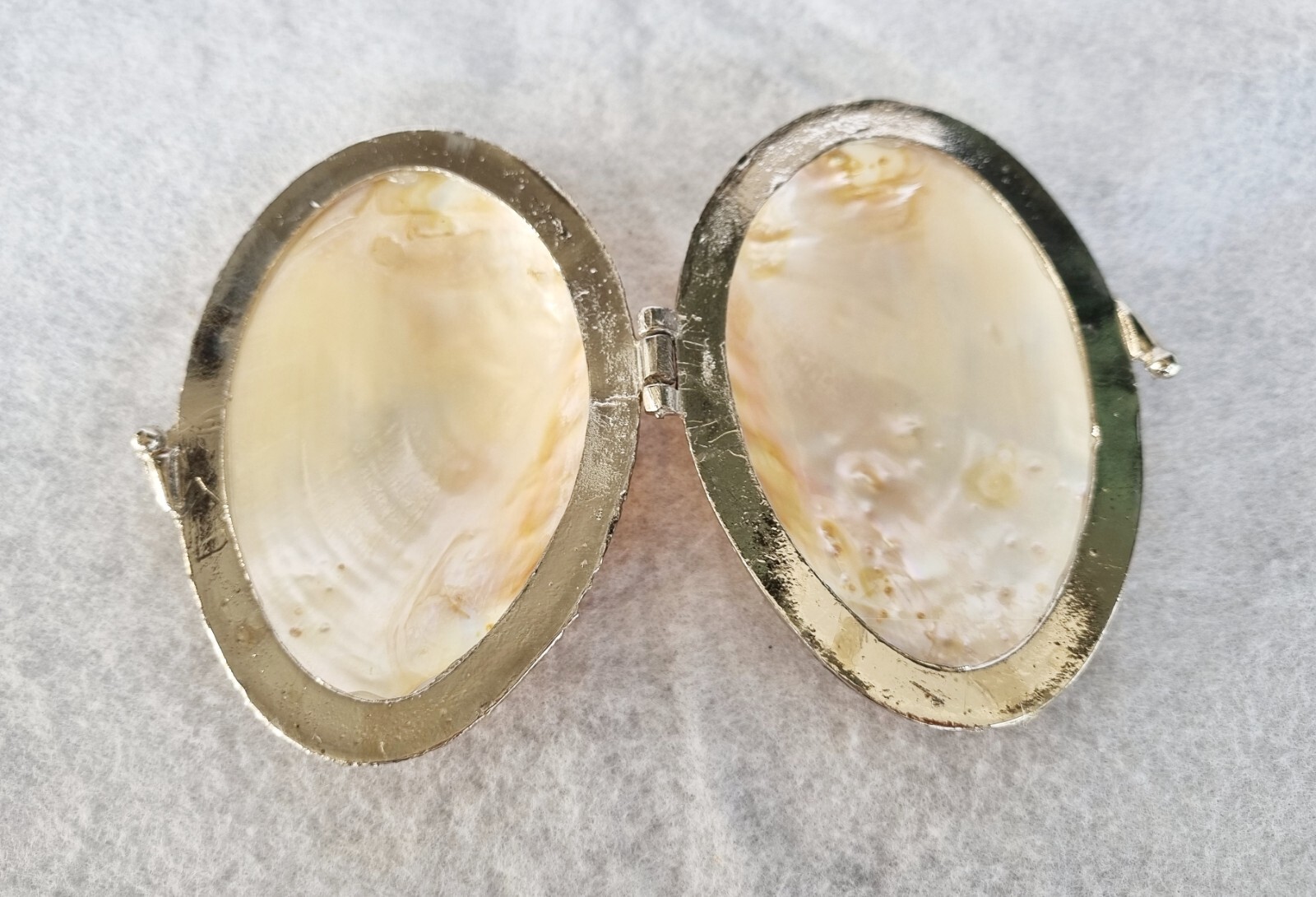 5″ Shell Mother Of Pearl Clutch Bag Purse Dinner Party White Small Lady Vtg Gift