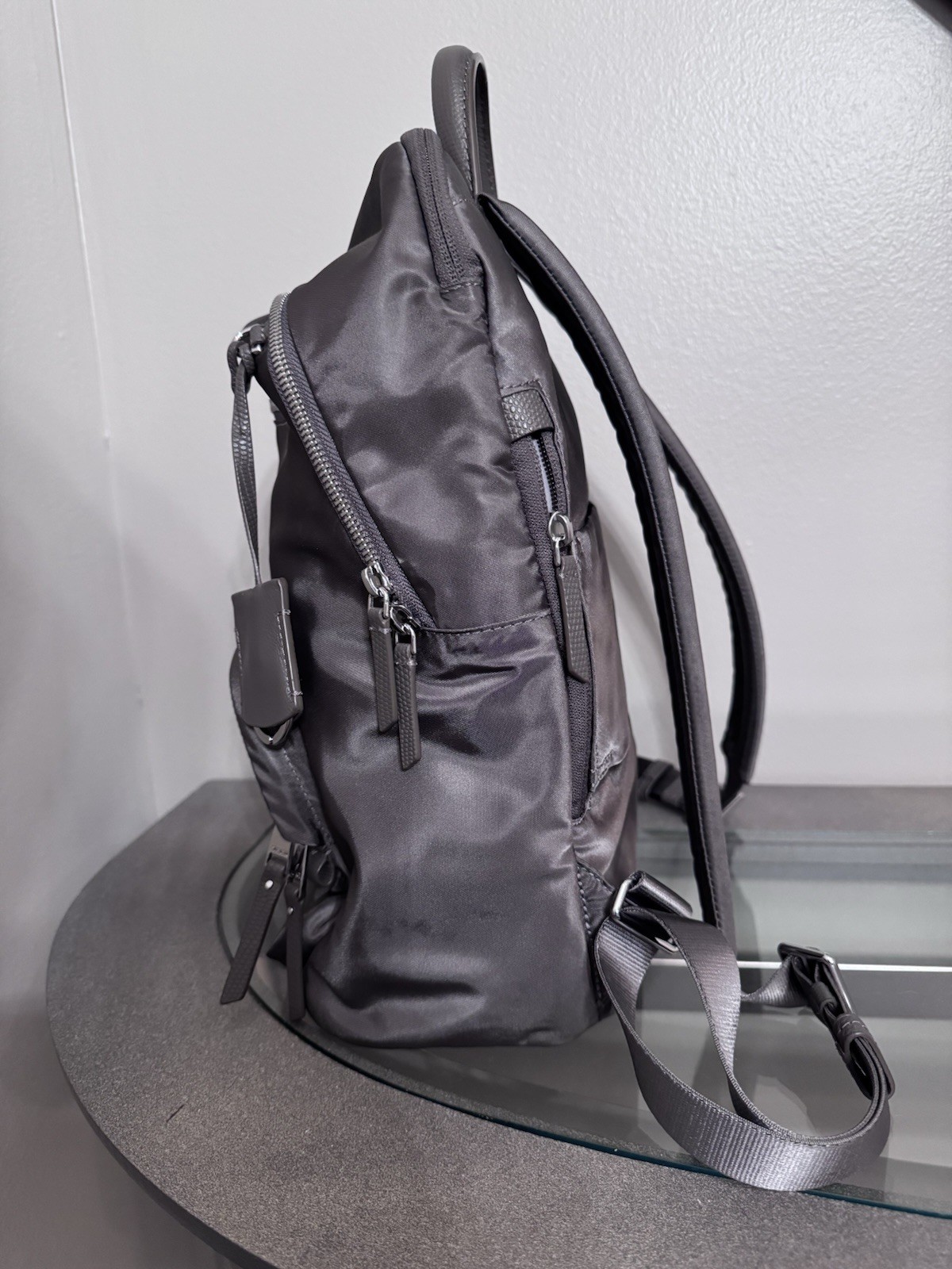 Tumi Voyageur Hilden Nylon Laptop Backpack – Zinc / Silver Hardware (196301ZNC)