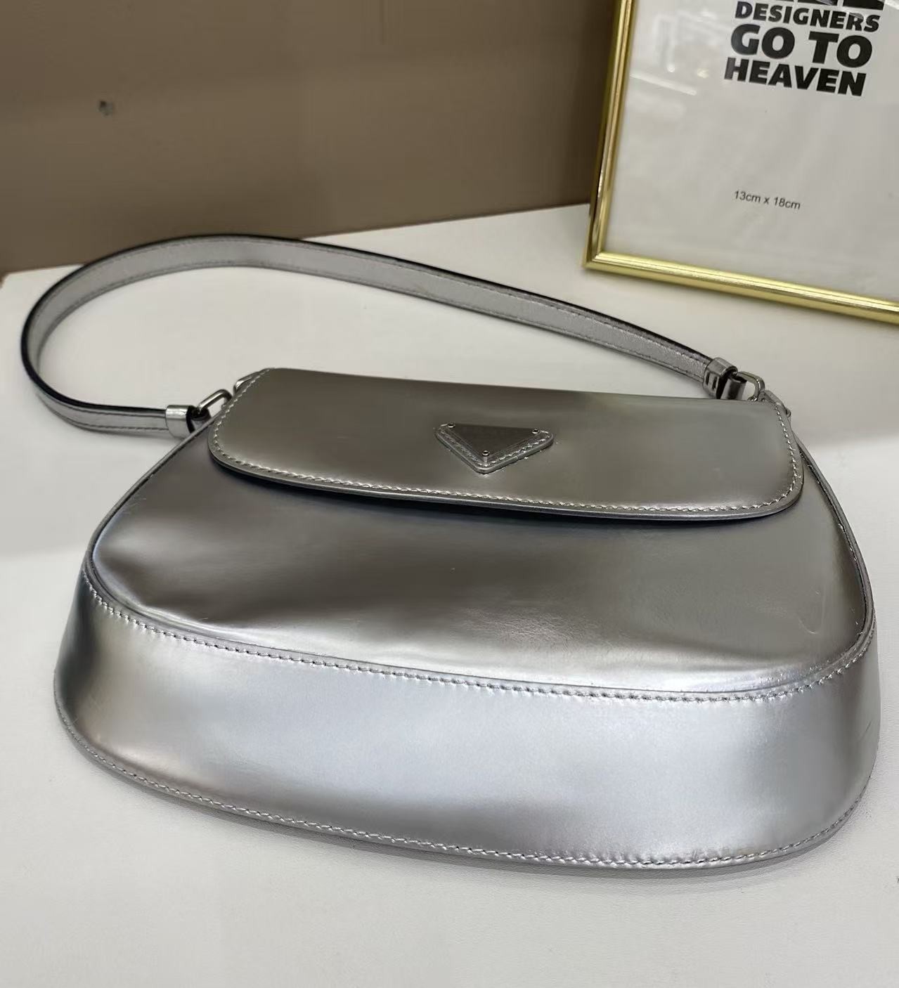 PRADA Cleo Spazzolato Leather Small Flap Shoulder Bag Iconic